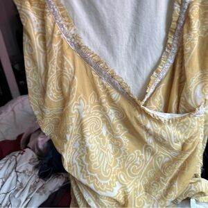 Yellow Swirl Patterned Top